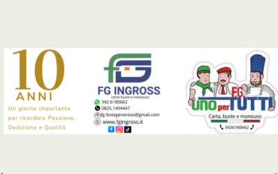 Dieci Anni di Passione, Dedizione e Qualità: La Storia di FGINGROSS Carta, Buste e Monouso